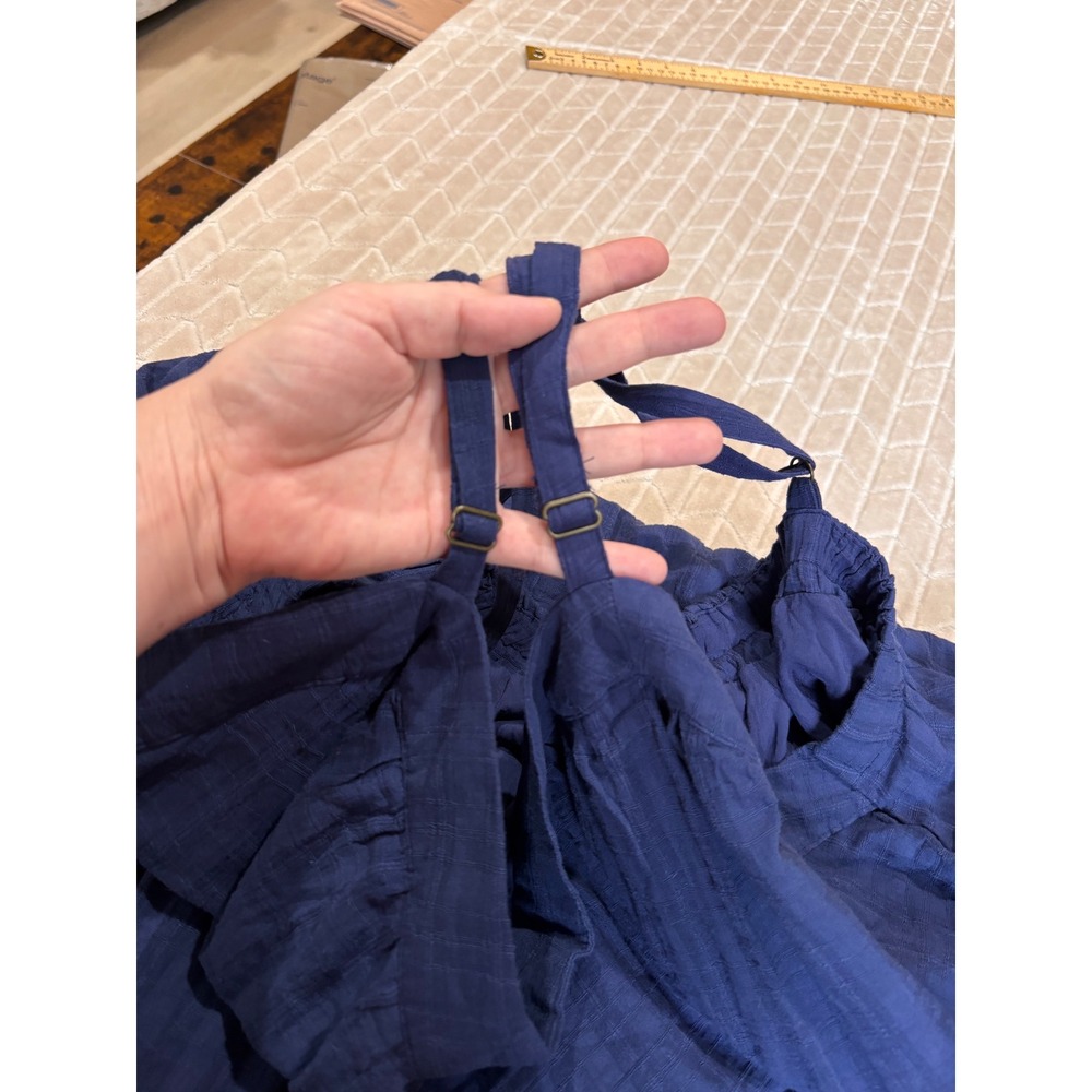Knox Rose Navy Blue Tiered Maxi Dress Plus Size 4X NWT Gauze Adjustable Straps - Picture 9 of 10